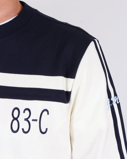 Adidas Originals 83-C Sweatshirt Off White/Marineblau