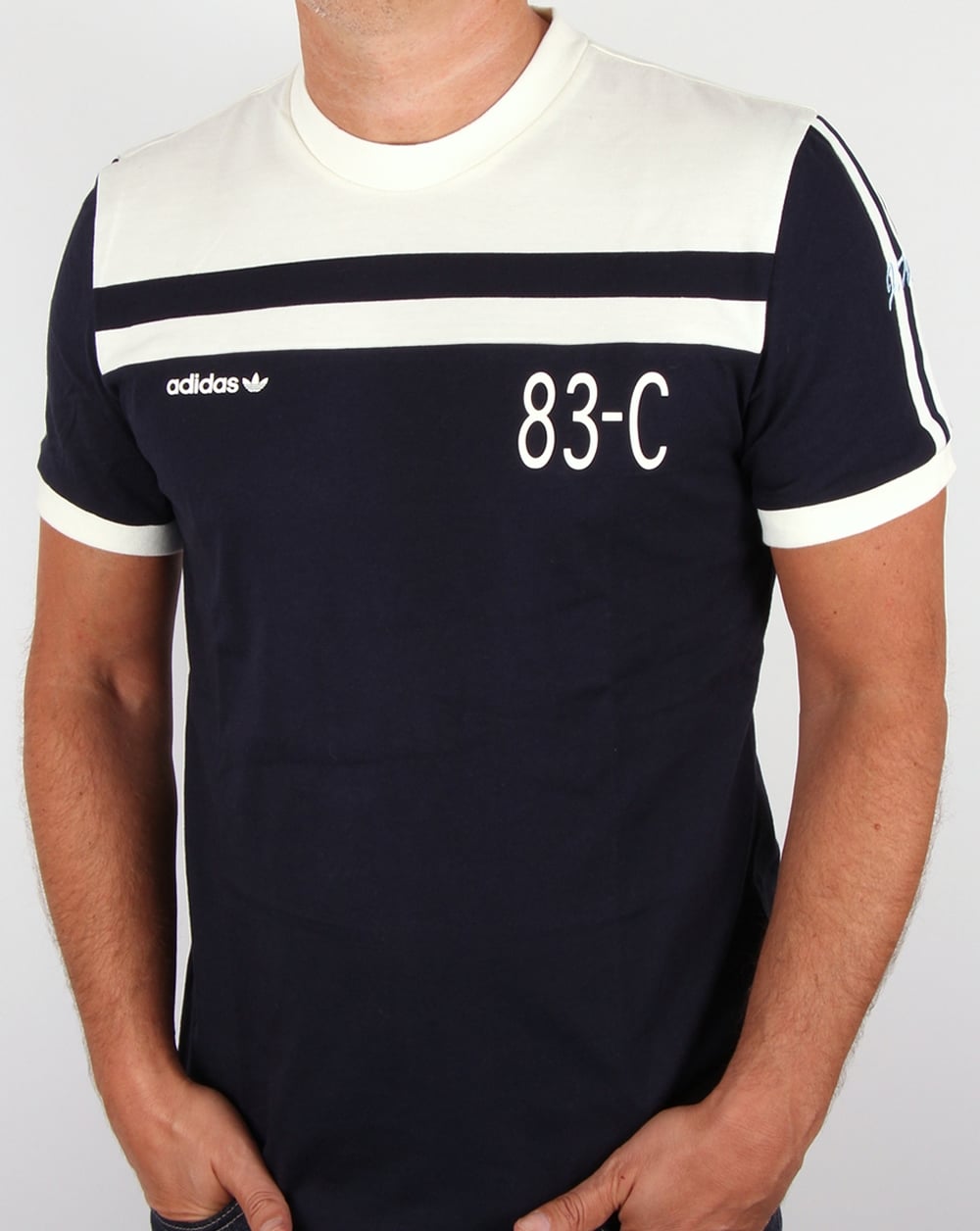 Adidas Originals 83-C T-Shirt Marineblau/Off-White