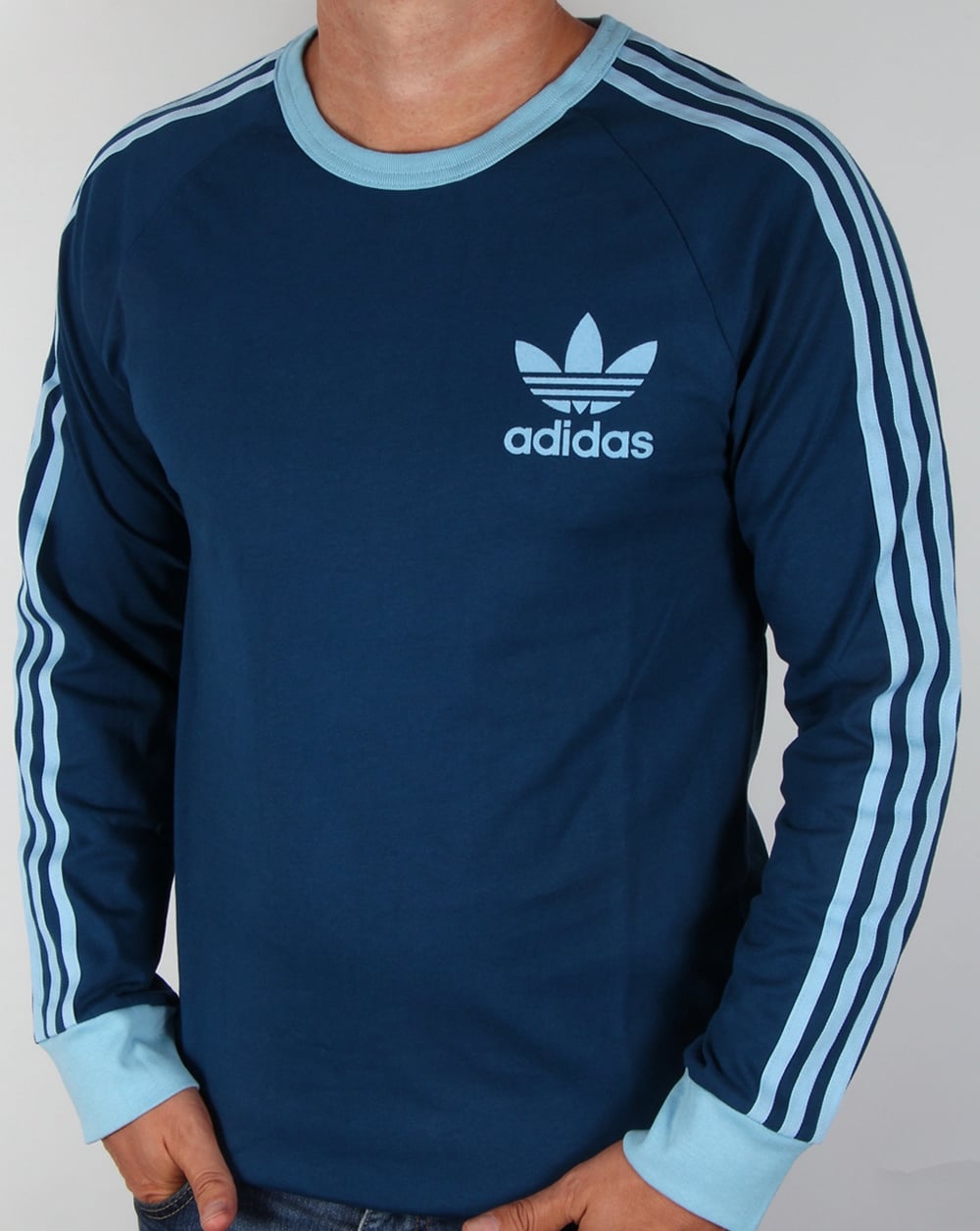 Adidas Originals Adicolour Long Sleeve T-shirt Shadow Blue/Clear Blue