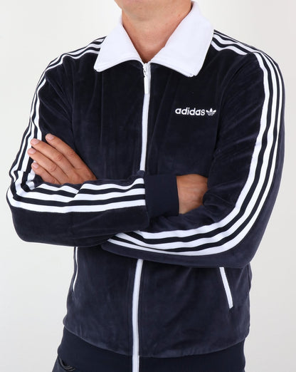 Adidas Originals Beckenbauer Velour Track Top Legend Ink