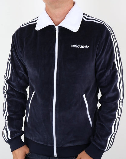 Adidas Originals Beckenbauer Velour Track Top Legend Ink