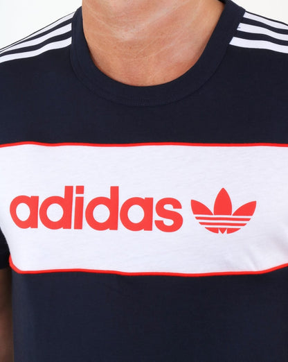 Adidas Originals Block T-Shirt Marineblau