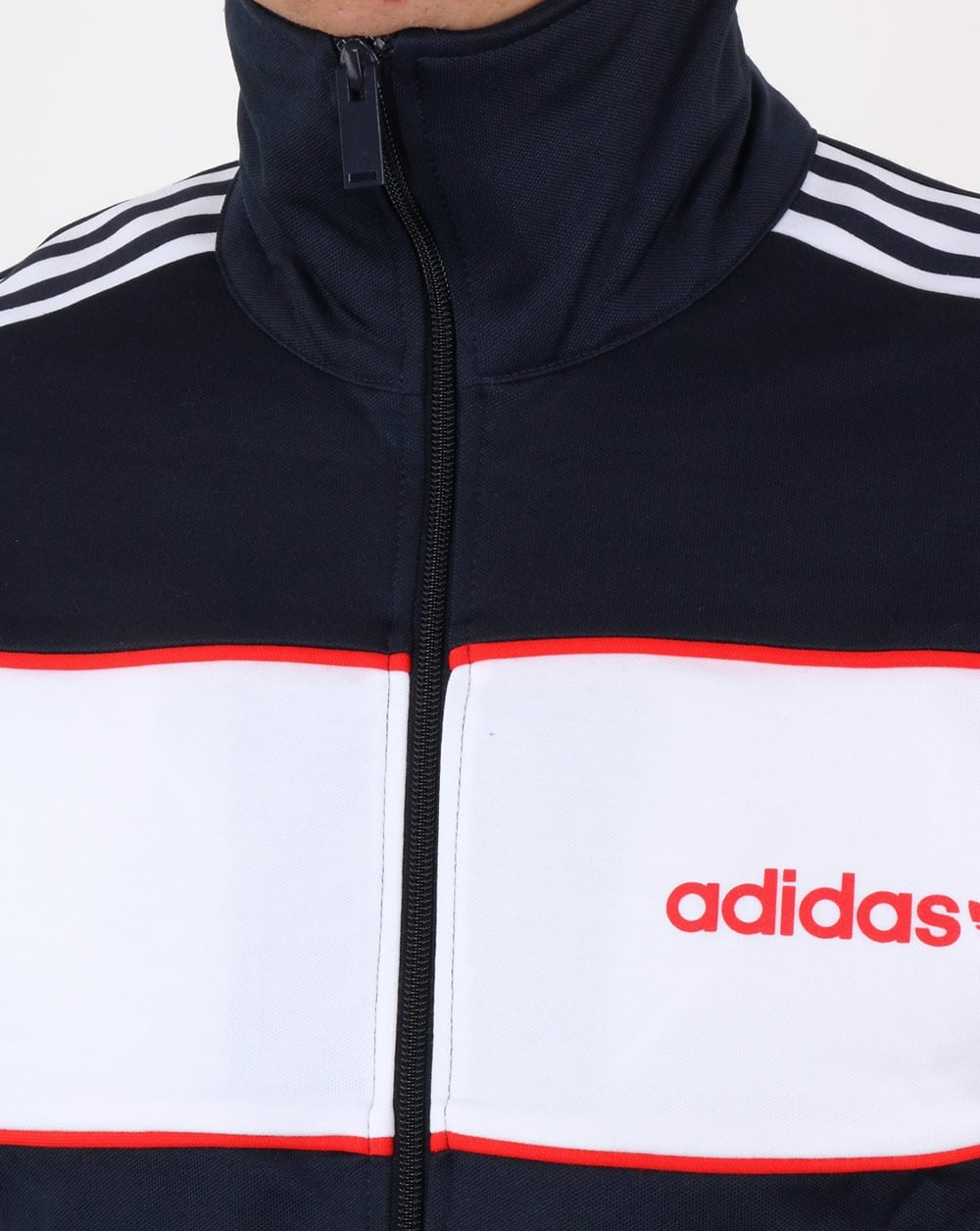 Adidas Originals – Block-Trainingsjacke in Marineblau