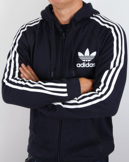 Adidas Originals – California – Kapuzenjacke mit durchgehendem Reißverschluss in Legend Ink