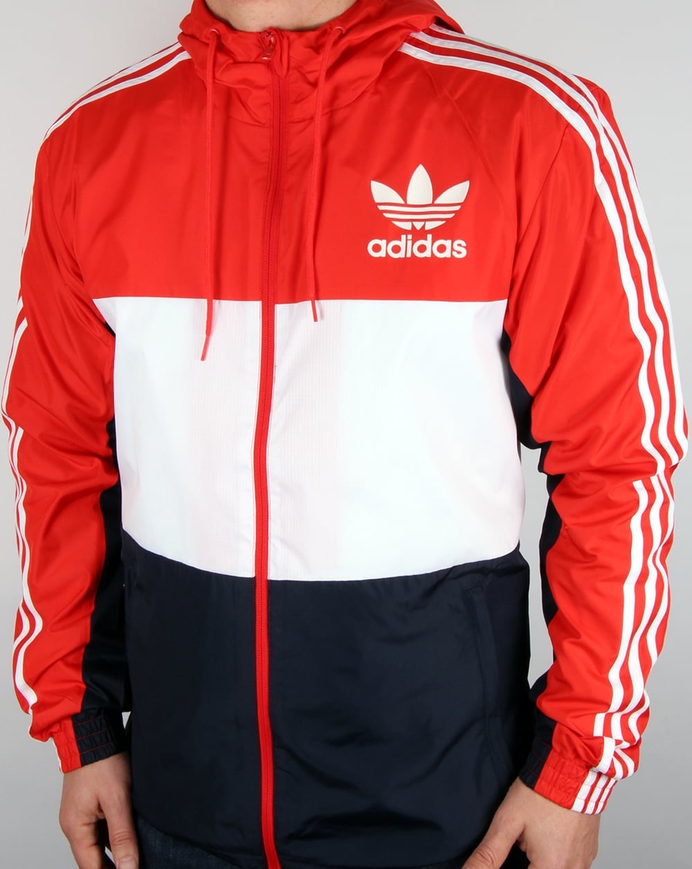 Adidas Originals California Windbreaker Rot/Weiß/Marineblau