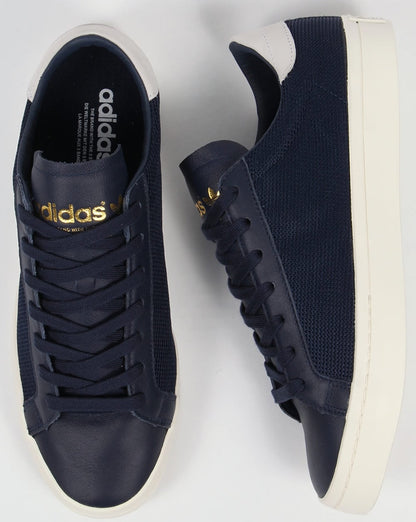 Adidas Originals – Court Vantage – Marineblaue Turnschuhe