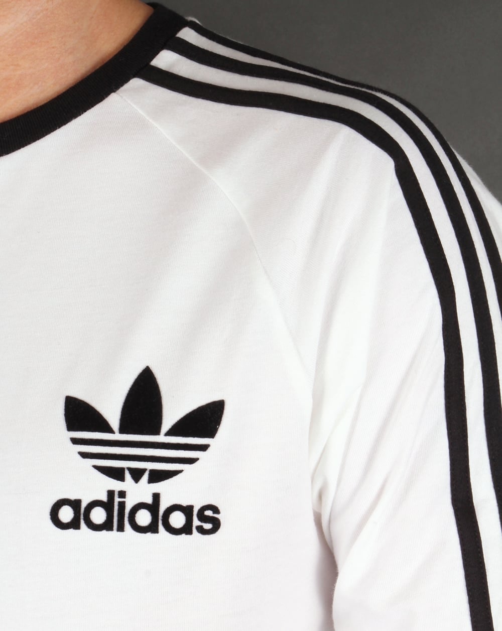 Adidas Originals Langarm-T-Shirt Weiß-Schwarz