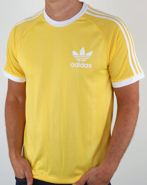 Adidas Originals Old Skool 3 Stripes T Shirt Citrus Yellow
