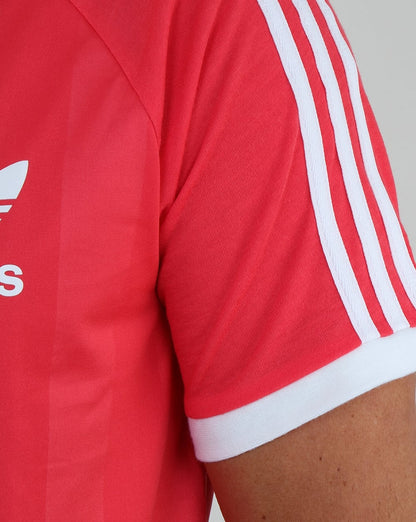 Adidas Originals Old Skool 3-Streifen-T-Shirt Dunkelrosa