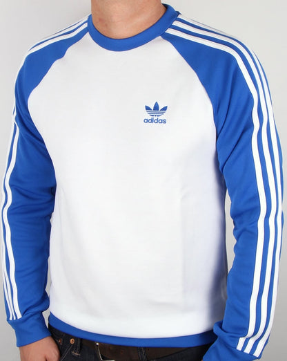 Adidas Originals Old Skool Sweat Top Weiß/Blau