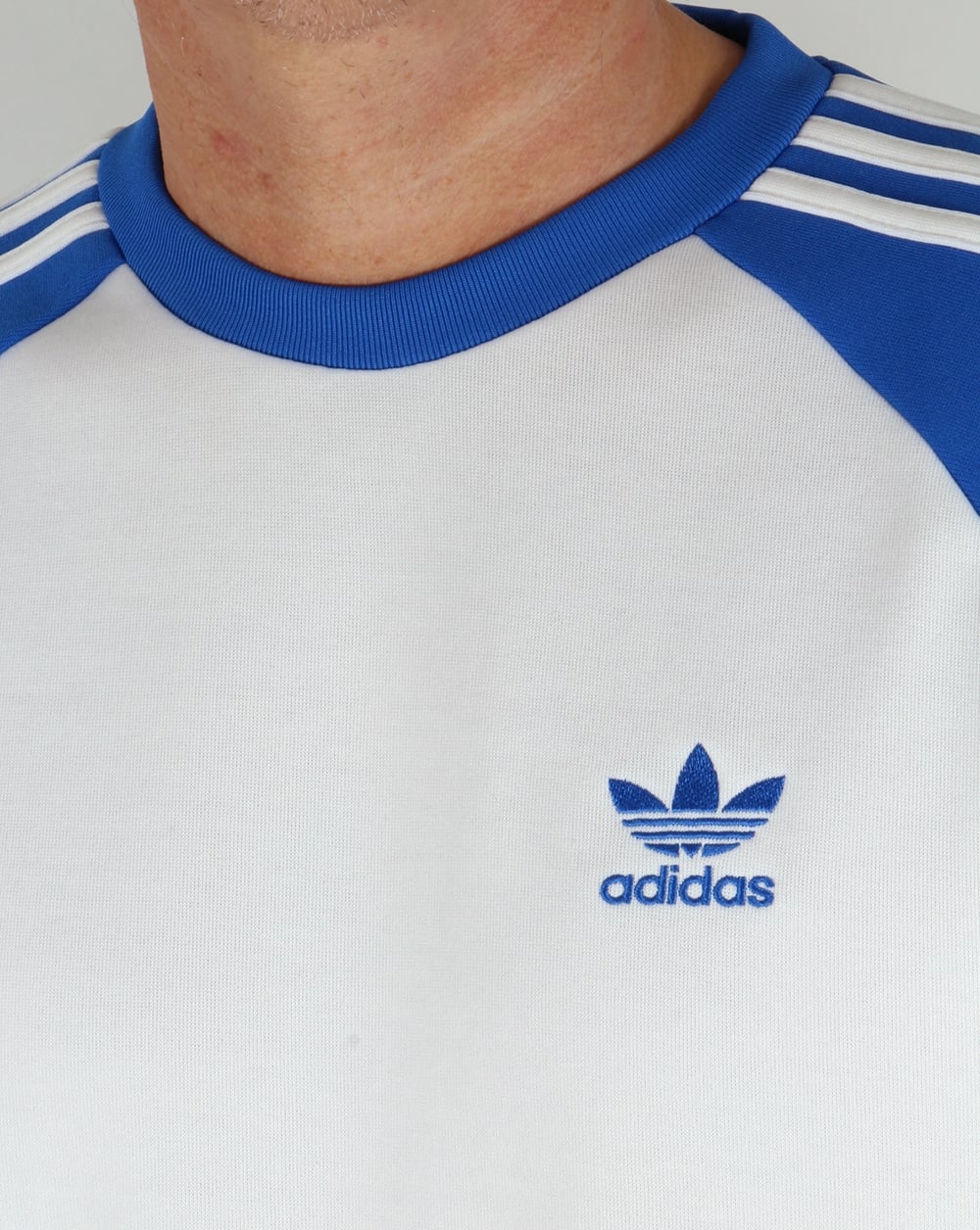 Adidas Originals Old Skool Sweat Top White/Blue