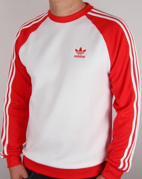 Adidas Originals Old Skool Sweat Top White/Red
