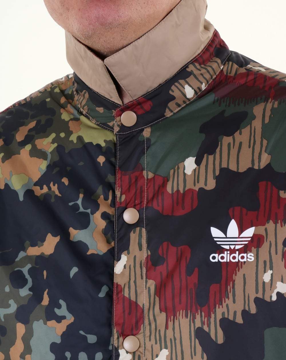 Adidas Originals – Pharrell Williams – Wendbare Wander-Trainerjacke „Hu“ im Camouflage-Muster