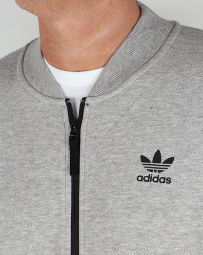 Adidas Originals – Entspanntes Superstar-Trainingsoberteil in Grau meliert