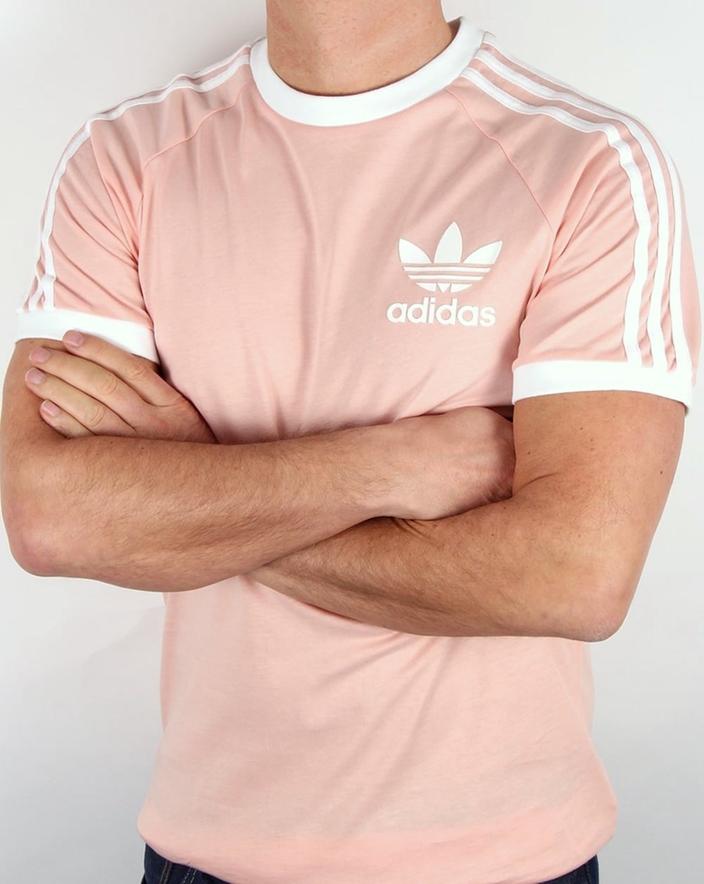 Adidas Originals Retro 3-Streifen-T-Shirt Hellrosa