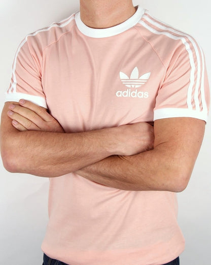 Adidas Originals Retro 3-Streifen-T-Shirt Hellrosa
