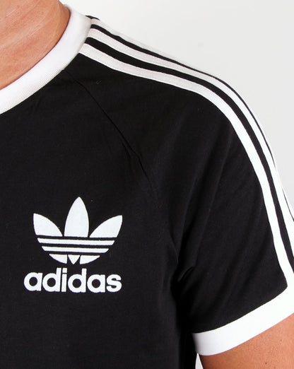 Adidas Originals Retro 3-Streifen-T-Shirt Schwarz