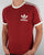 Adidas Originals Retro 3 Stripes T Shirt Mystery Red