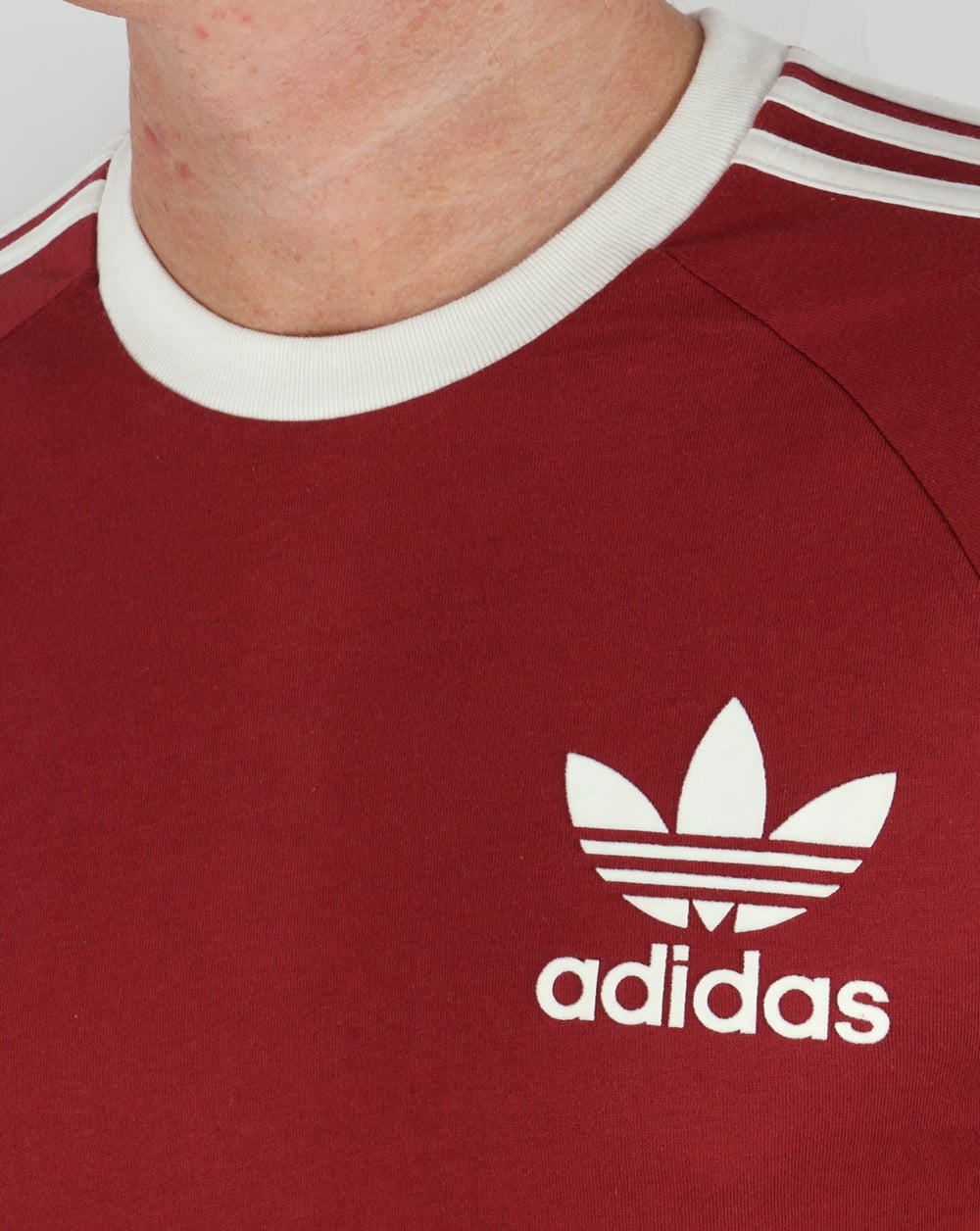 Adidas Originals Retro 3-Streifen T-Shirt Mystery Red