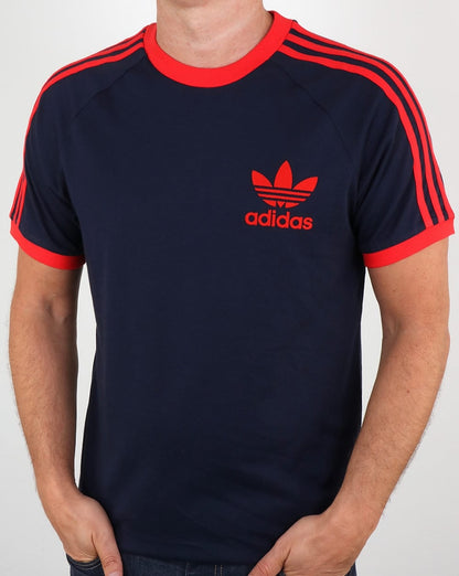 Adidas Originals Retro 3-Streifen T-Shirt Marineblau/Rot