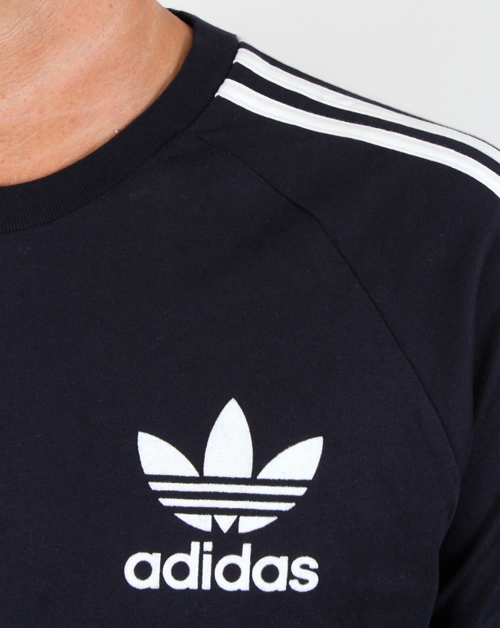 Adidas Originals Retro 3 Stripes T-shirt Navy