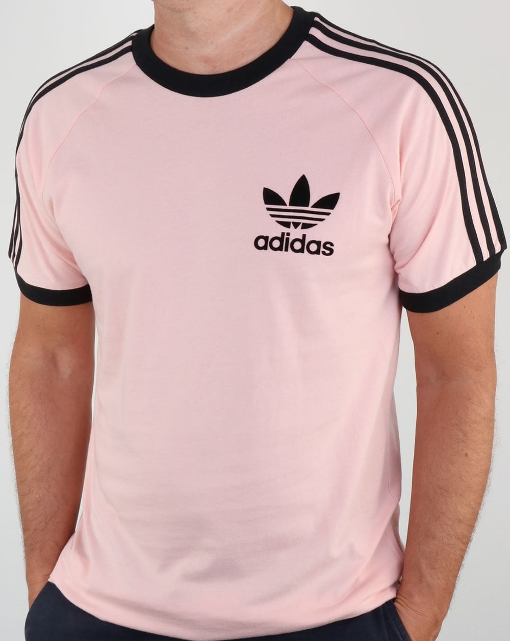 Adidas Originals Retro 3-Streifen T-Shirt Rosa/Schwarz