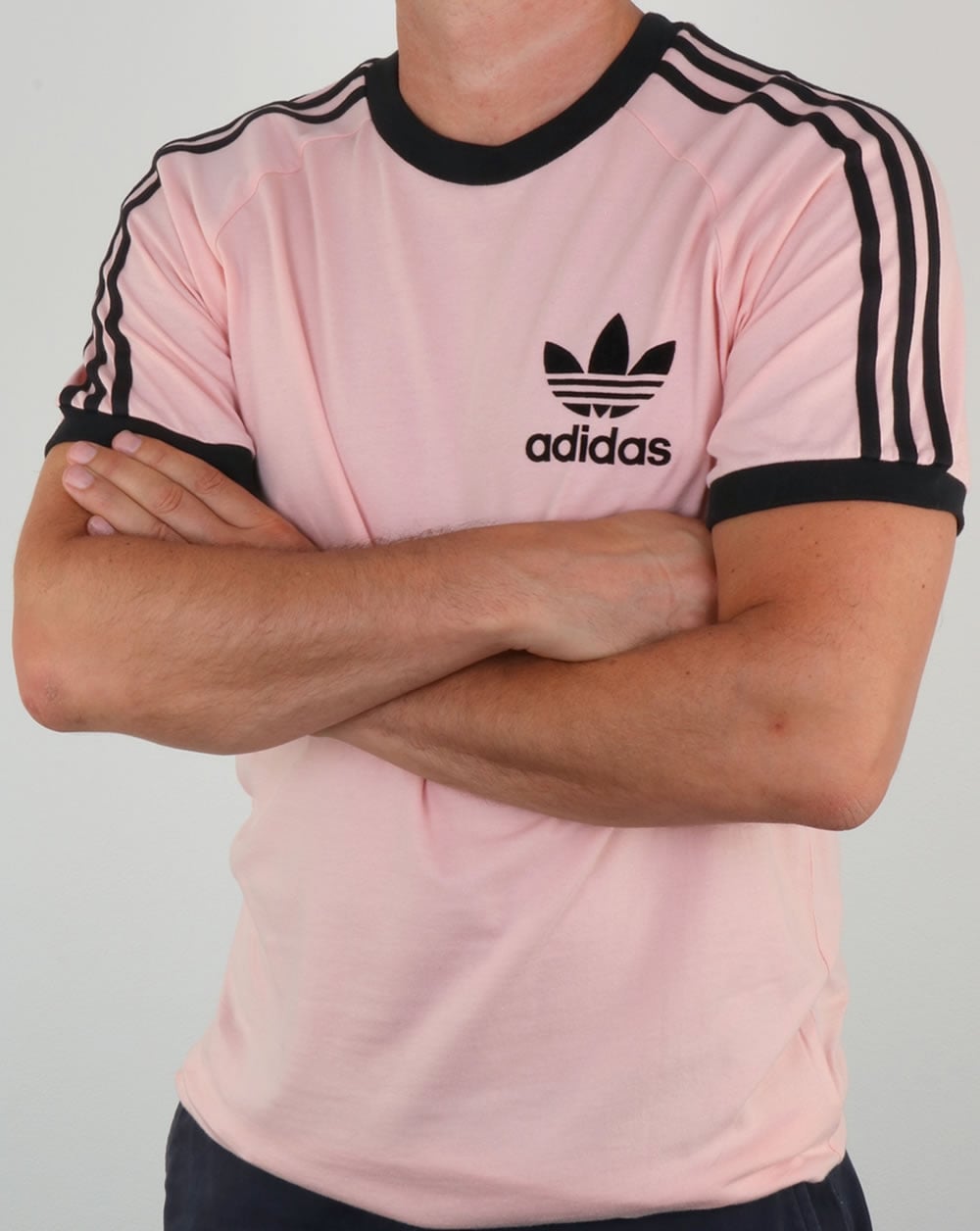 Adidas Originals Retro 3-Streifen T-Shirt Rosa/Schwarz