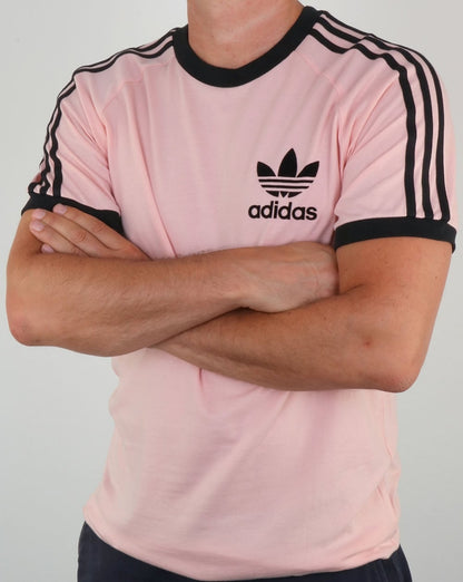 Adidas Originals Retro 3-Streifen T-Shirt Rosa/Schwarz