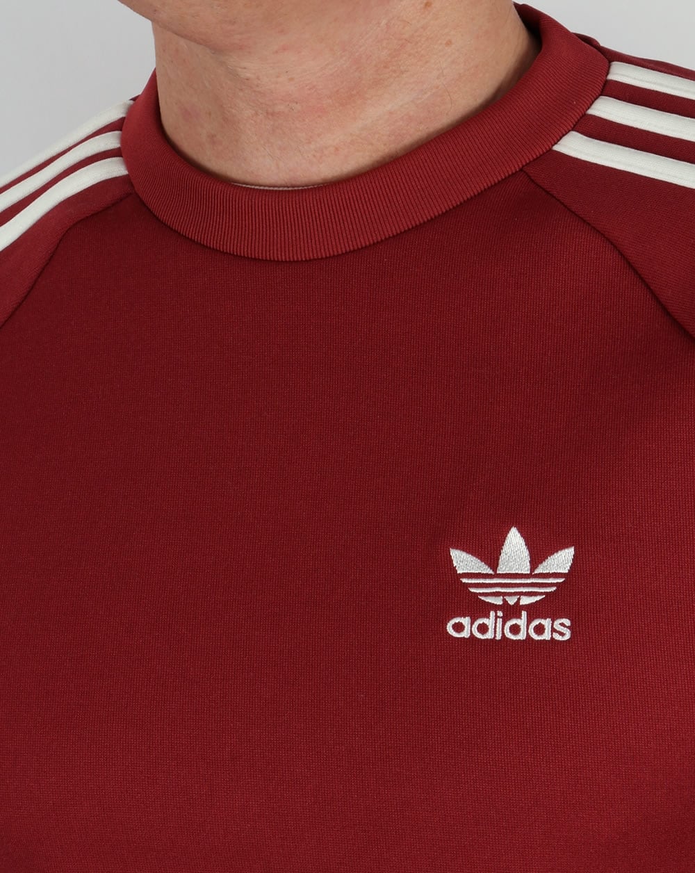 Adidas Originals – Retro-Sweatshirt in Burnt Red