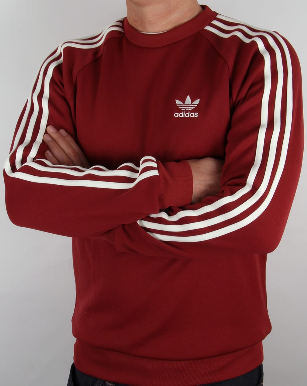 Adidas Originals Retro Sweat Top Burnt Red