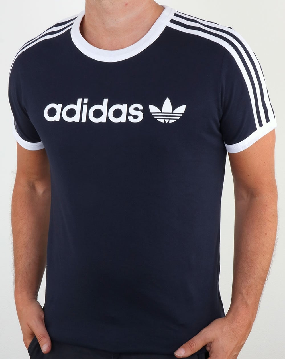Adidas Originals Ringer Linear T-Shirt Marineblau