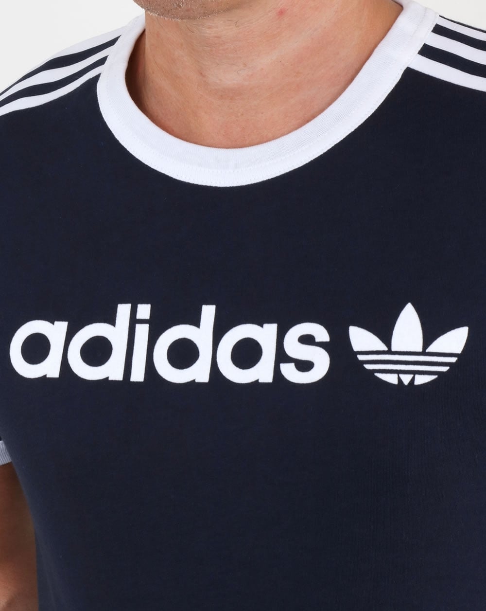 Adidas Originals Ringer Linear T-Shirt Marineblau