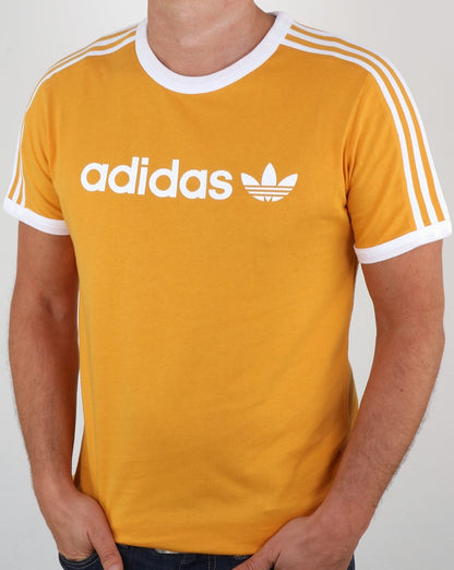 Adidas Originals Ringer Linear T-Shirt Gelbgold