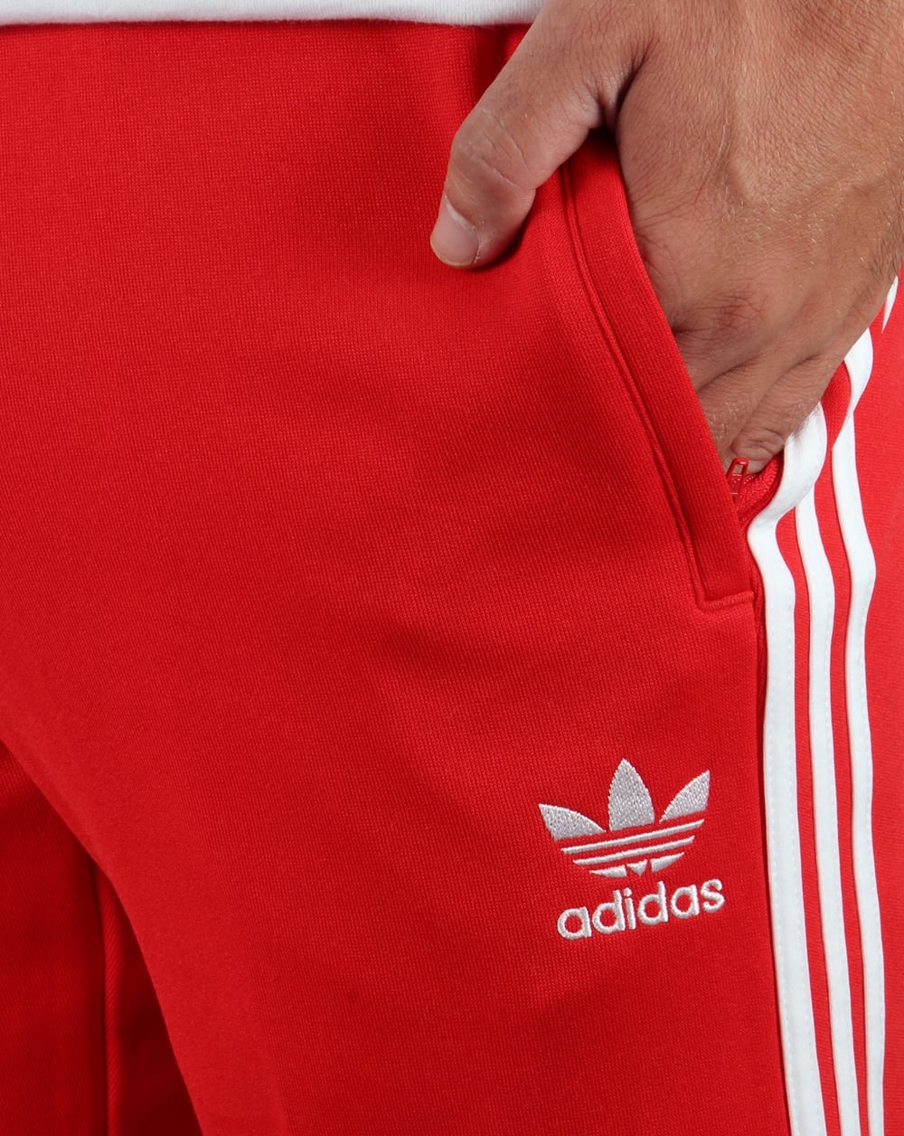 Adidas Originals Superstar Trainingshose mit Bündchen in Rot