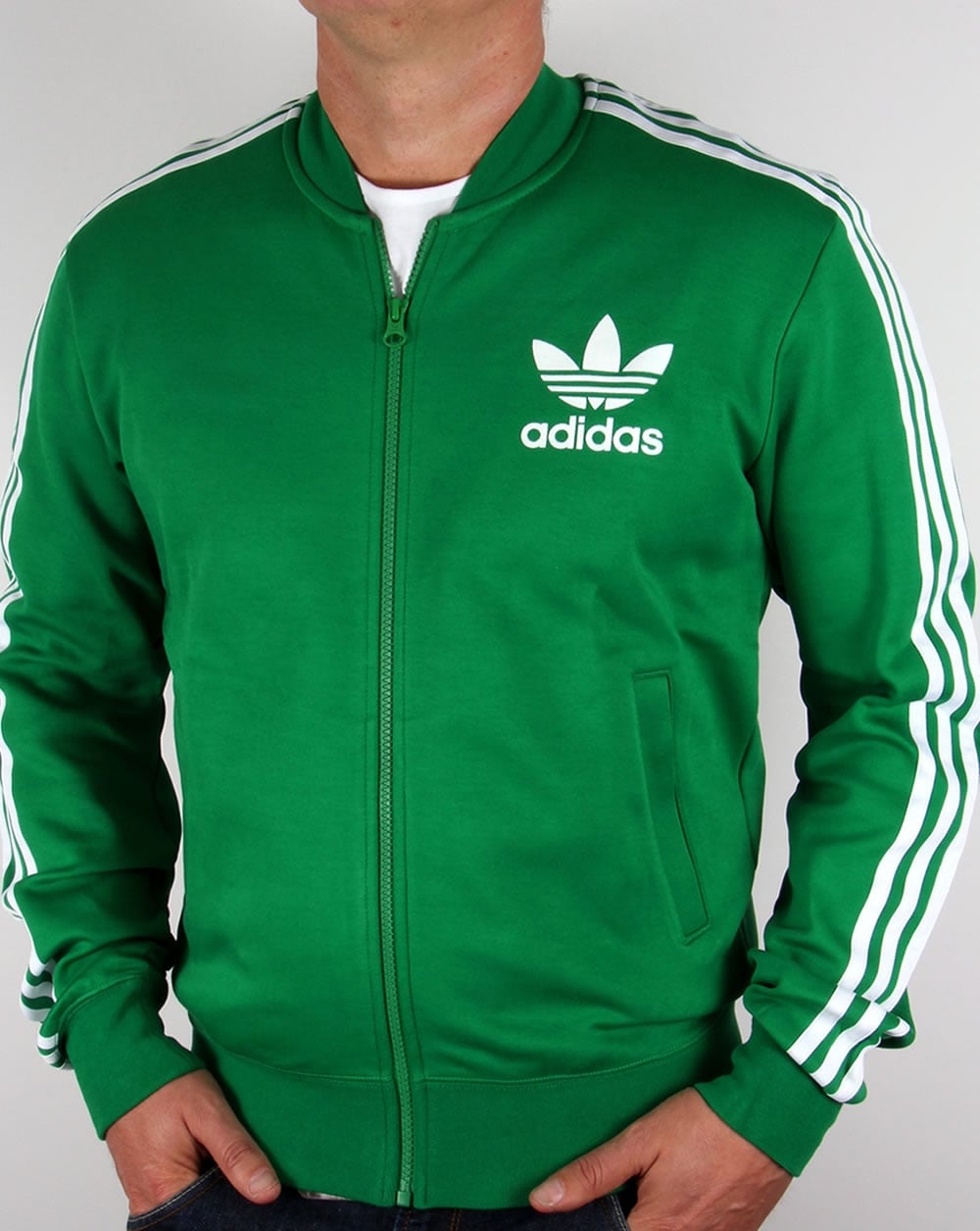 Adidas Originals Superstar Trainingsjacke Grün/Weiß