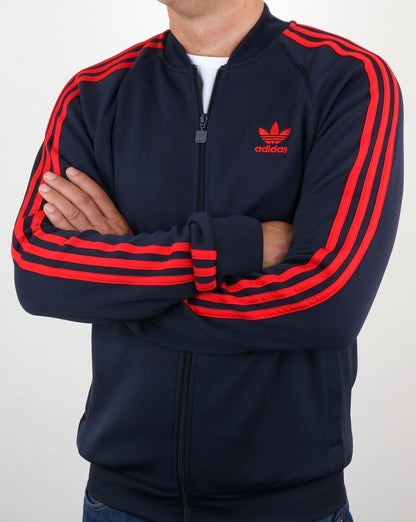 Adidas Originals Superstar Trainingsjacke Marineblau/Rot