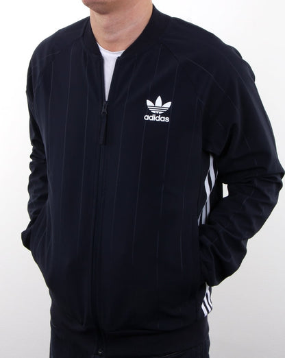 Adidas Originals – TKO Denim Superstar Trainingsjacke in Marineblau