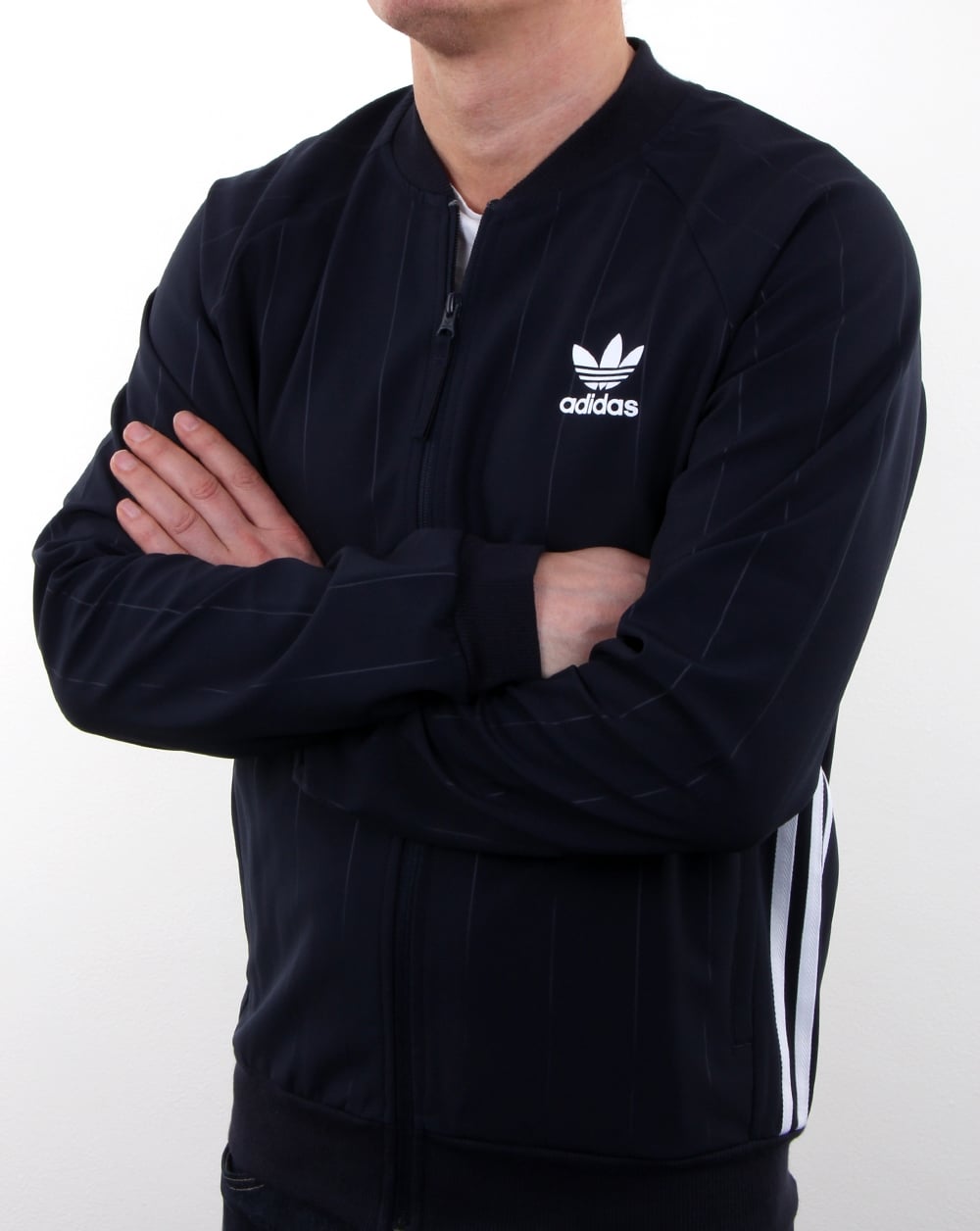 Adidas Originals – TKO Denim Superstar Trainingsjacke in Marineblau