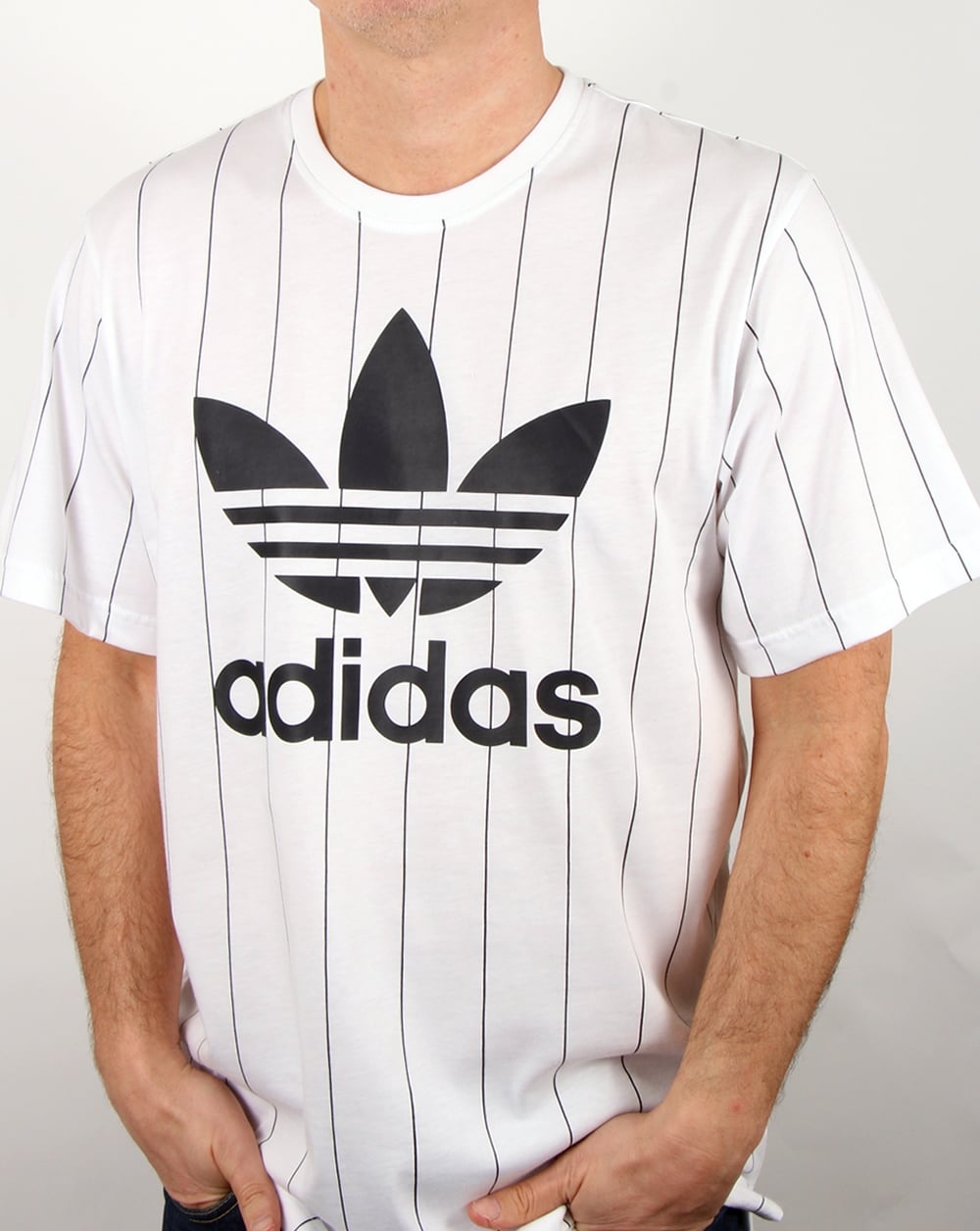 Adidas Originals TKO Pinstripe T Shirt White