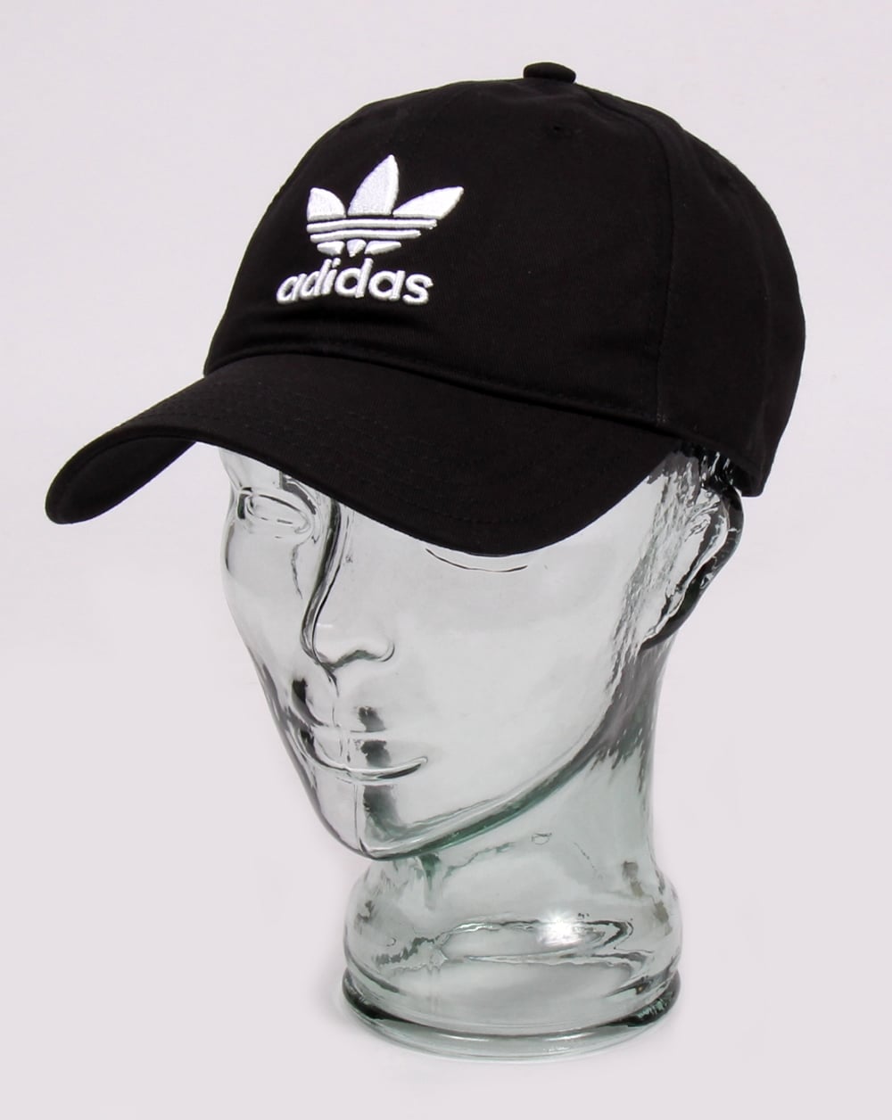 Adidas Originals – Baseballkappe mit Trefoil-Motiv in Schwarz