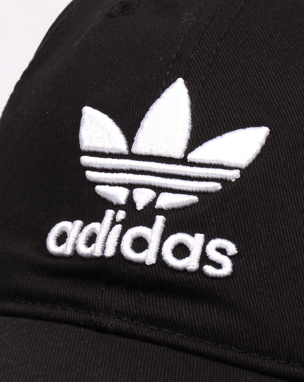 Adidas Originals – Baseballkappe mit Trefoil-Motiv in Schwarz