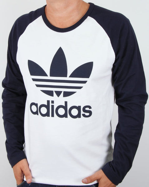 Adidas Originals Trefoil Long Sleeve Raglan T-shirt White/Navy