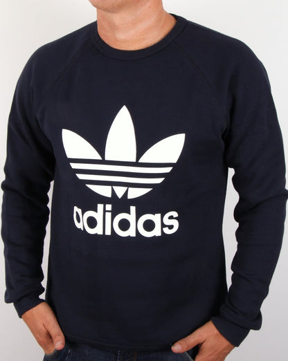 Adidas Originals – Sweatshirt mit Trefoil-Print in Legend Ink