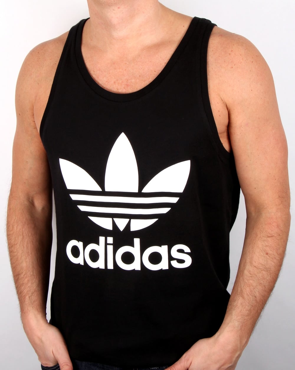 Adidas Originals – Schwarzes Trefoil-Top