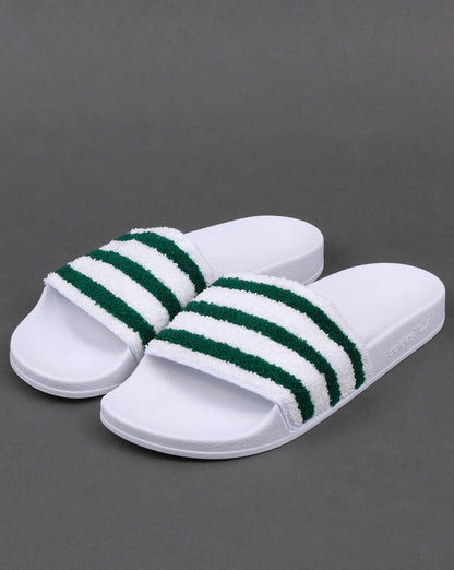 Adidas Premium Frottee-Slipper Weiß/Grün