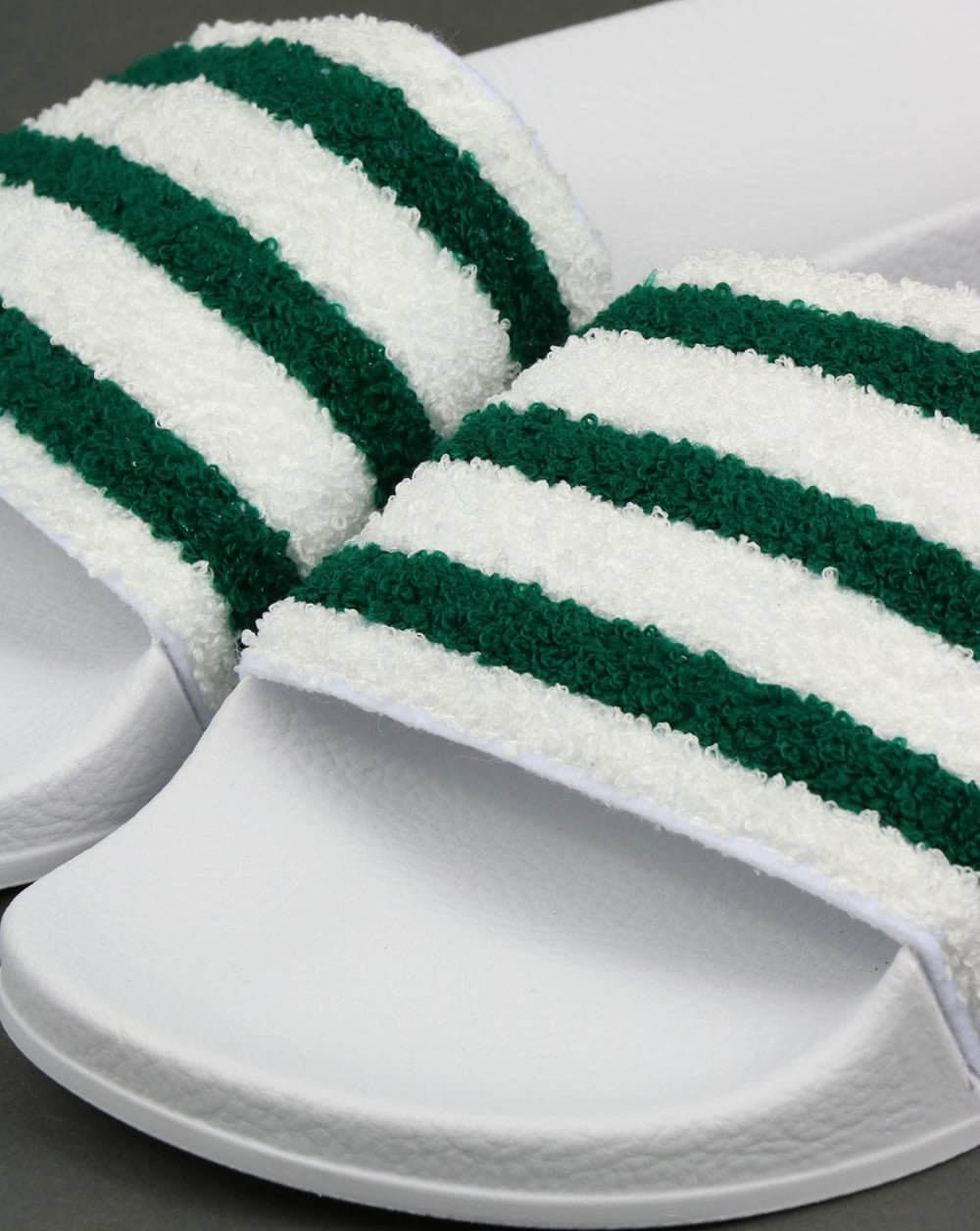 Adidas Premium Frottee-Slipper Weiß/Grün