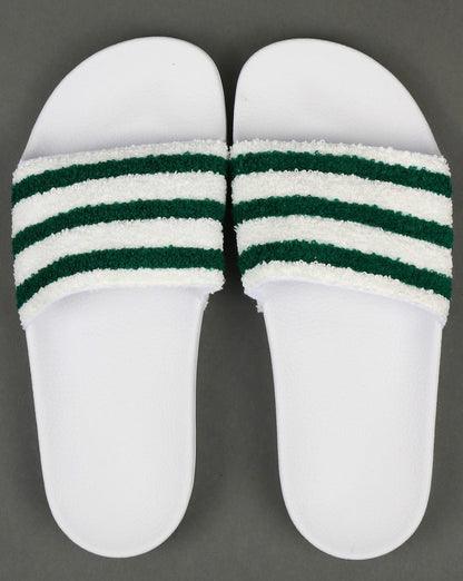 Adidas Premium Frottee-Slipper Weiß/Grün