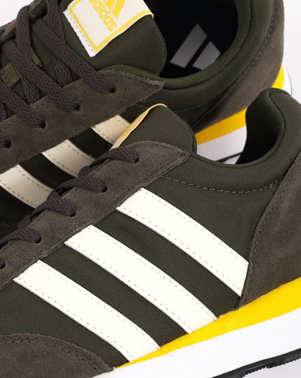 Adidas Run 60s Trainers Shadow Olive / Off White