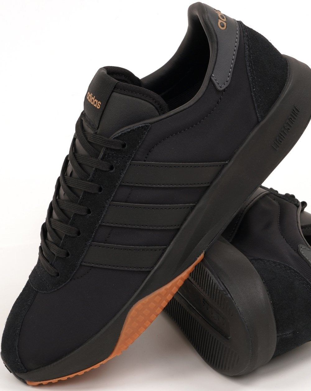 Adidas Run 76 Trainers Black Gum