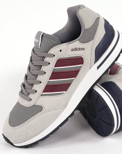 Adidas Run 80s Trainers Grey/Shadow Red/Navy